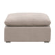Lyra Ottoman 40 Inch Gray Smooth Texture Design Solid Birch Wood BM327645