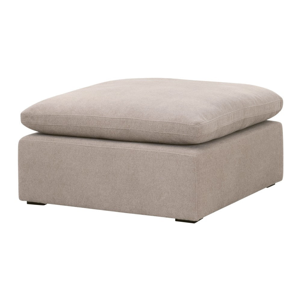 Lyra Ottoman 40 Inch Gray Smooth Texture Design Solid Birch Wood BM327645