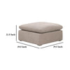 Lyra Ottoman 40 Inch Gray Smooth Texture Design Solid Birch Wood BM327645