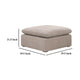 Lyra Ottoman 40 Inch Gray Smooth Texture Design Solid Birch Wood BM327645