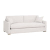 Sofa, Queen Size Sleeper Bed, 86 Inch, 2 Throw Pillows, White Finish