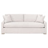 Sofa Queen Size Sleeper Bed 86 Inch 2 Throw Pillows White Finish BM327647