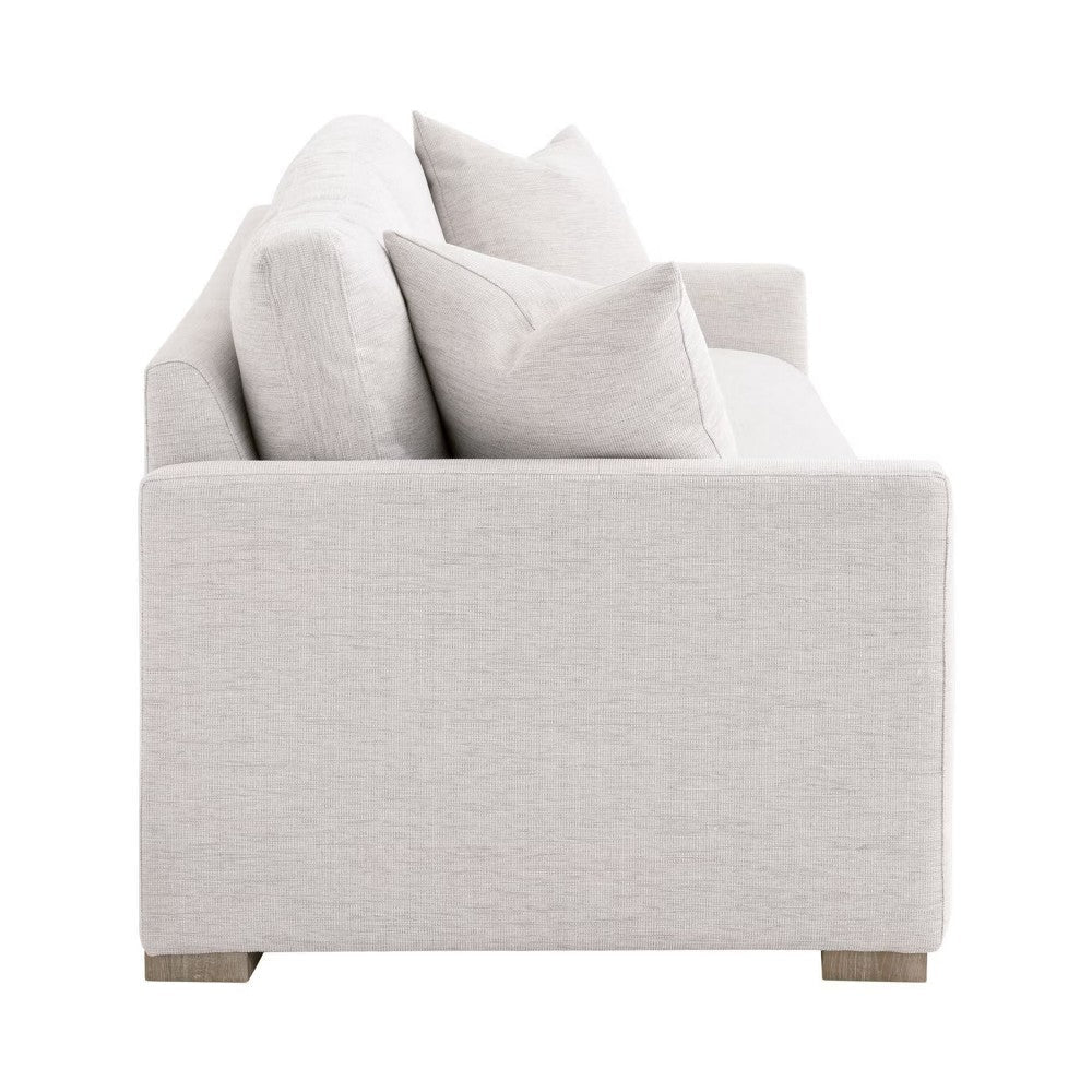 Sofa Queen Size Sleeper Bed 86 Inch 2 Throw Pillows White Finish BM327647