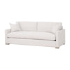 Sofa Queen Size Sleeper Bed 86 Inch 2 Throw Pillows White Finish BM327647