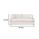 Sofa Queen Size Sleeper Bed 86 Inch 2 Throw Pillows White Finish BM327647