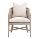 Niya Accent Armchair Smooth Textured Design Oak Wood White Cushion BM327648