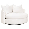 Joey Sofa Chair, Swivel, Oversize, Snow White Boucle, 3 Throw Pillows