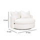 Joey Sofa Chair Swivel Oversize Snow White Boucle 3 Throw Pillows BM327652