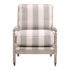 Accent Chair Welt Edge Design Striped Pattern Design Gray Oak Wood BM327654