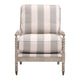 Accent Chair Welt Edge Design Striped Pattern Design Gray Oak Wood BM327654
