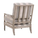 Accent Chair Welt Edge Design Striped Pattern Design Gray Oak Wood BM327654