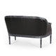 Sofa 50 Inch Button Tufted Design Birch Wood Black Faux Leather BM327684