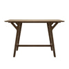 Console Table, 59 Inch, Y Shape Design, Walnut Brown Rubberwood Finish