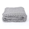 Moon Throw Blanket, 60 Inch, Knitted Design, Acrylic, Silvery Gray