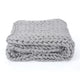 Moon Throw Blanket, 60 Inch, Knitted Design, Acrylic, Silvery Gray