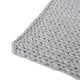 Moon Throw Blanket 60 Inch Knitted Design Acrylic Silvery Gray BM327699