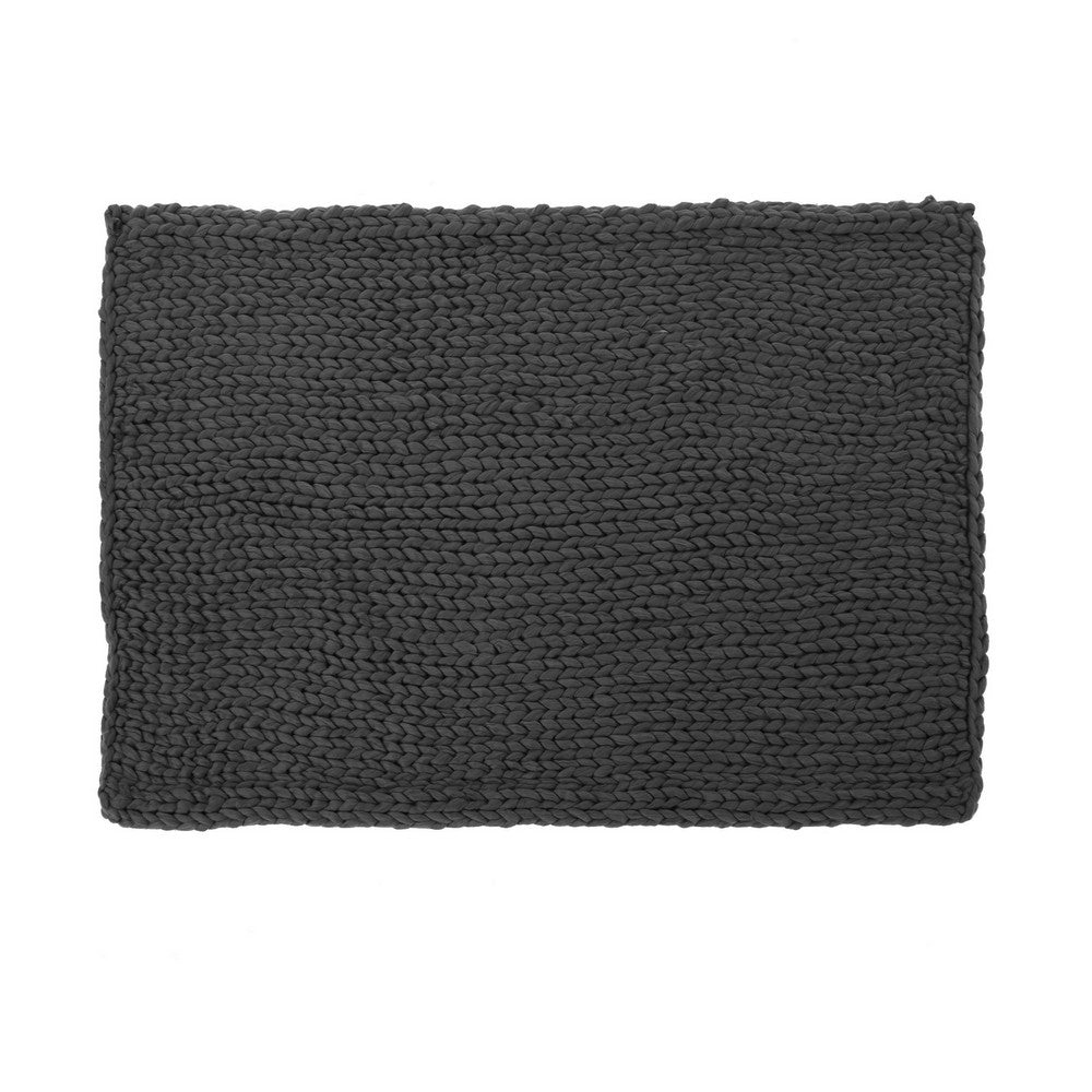 Moon Throw Blanket | 60" | Knitted Design | Acrylic | Dark Gray Finish