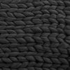 Moon Throw Blanket | 60" | Knitted Design | Acrylic | Dark Gray Finish