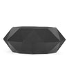 Kim Coffee Table 28 Inch Round Geometric Modern Black Aluminum BM327707