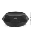 Kim Coffee Table 28 Inch Round Geometric Modern Black Aluminum BM327707
