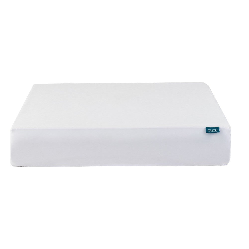 Queen Mattress Protector Pocket Design Waterproof Cream White Fabric BM327708