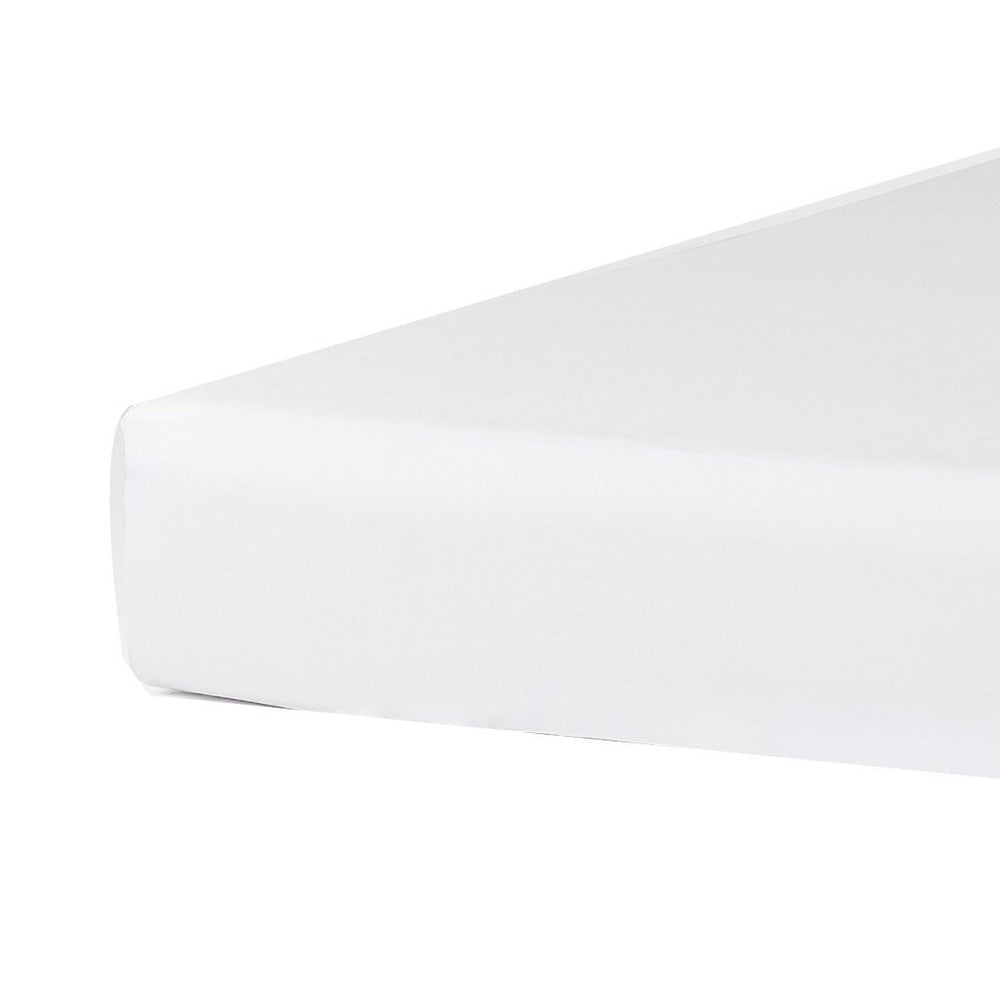 Queen Mattress Protector Pocket Design Waterproof Cream White Fabric BM327708