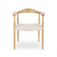 Accent Armchair | White Rope Woven Style Seat | Natural Brown Ash Wood