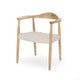 Accent Armchair | White Rope Woven Style Seat | Natural Brown Ash Wood