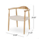 Accent Armchair | White Rope Woven Style Seat | Natural Brown Ash Wood
