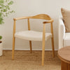 Accent Armchair | White Rope Woven Style Seat | Natural Brown Ash Wood