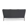 Sofa 66 Inch Button Tufted Design Dark Gray Fabric Birch Wood BM327727
