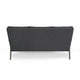 Sofa 66 Inch Button Tufted Design Dark Gray Fabric Birch Wood BM327727
