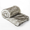 Throw Blanket, 50 x 60 Soft Faux Fur Design, Heather Gray Finish