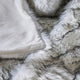Throw Blanket 50 x 60 Soft Faux Fur Design Heather Gray Finish BM327729