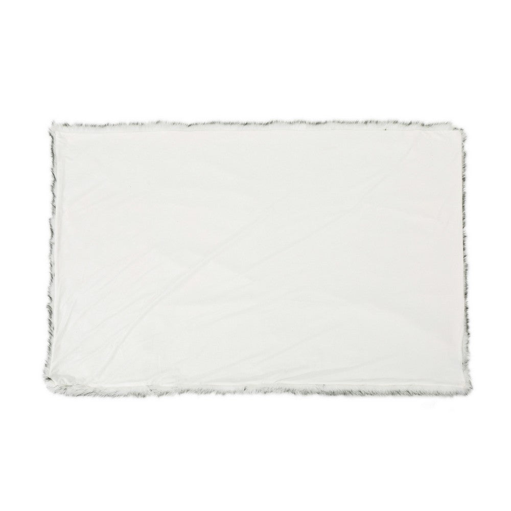 Throw Blanket | 50 x 60 Soft Faux Fur Design | Heather Gray Finish