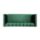 Orla Sofa 83 Inch Retro Channel Tufted Stitch Design Green Velvet BM327732