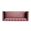 Orla Sofa 83 Inch Retro Channel Tufted Stitch Design Pink Velvet BM327734