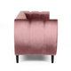 Orla Sofa 83 Inch Retro Channel Tufted Stitch Design Pink Velvet BM327734