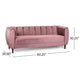 Orla Sofa 83 Inch Retro Channel Tufted Stitch Design Pink Velvet BM327734