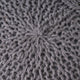 Ottoman Pouf 20 Inch Round Shape Knitted Boho Design Gray Wool BM327740