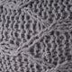Ottoman Pouf 20 Inch Round Shape Knitted Boho Design Gray Wool BM327740