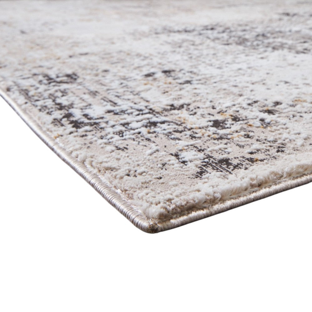 Ashley Shawn 8 x 10 Large Area Rug | Black and Gray Woven Abstract Pattern BM327745