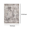 Ashley Shawn 8 x 10 Large Area Rug | Black and Gray Woven Abstract Pattern