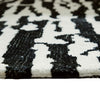 Ashley Shaw 10 x 14 Extra Large Area Rug | Black and Ivory Abstract Design BM327746