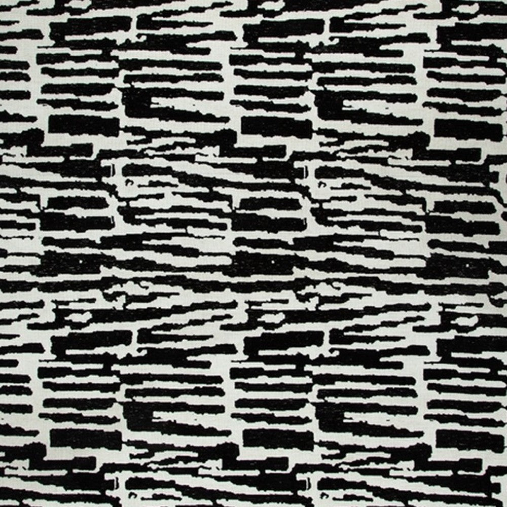 Ashley Shaw 10 x 14 Extra Large Area Rug | Black and Ivory Abstract Design BM327746