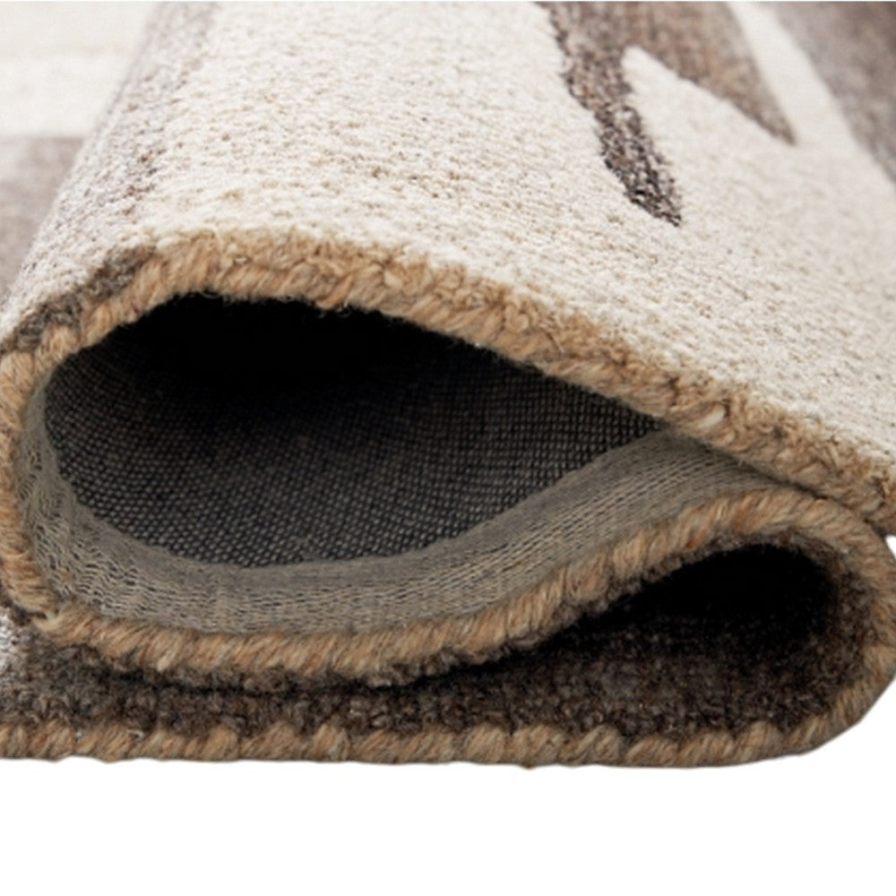 Ashley Keny 10 x 14 Extra Large Rug | Beige Global Inspired Abstract Pattern BM327748