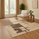 Ashley Keny 10 x 14 Extra Large Rug | Beige Global Inspired Abstract Pattern