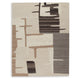 Ashley Keny 8 x 10 Large Area Rug | Beige Global Inspired Abstract Pattern