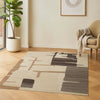 Ashley Keny 5 x 7 Medium Area Rug | Beige Global Inspired Abstract Pattern