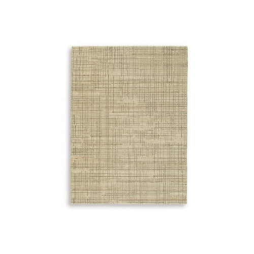 Ashley Stena 5 x 7" Medium Area Rug | Abstract Pattern | Ivory Gray Tan